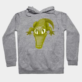 Cute Crocodile Drawing Hoodie